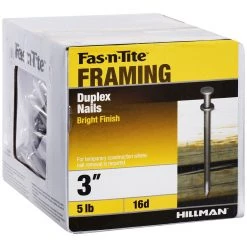 Fas-N-Tite 16D 5 LB Box Bright Duplex Nails, 461397, 3 IN -Home Improvement Sales Store sftp a s assets20201209000000921