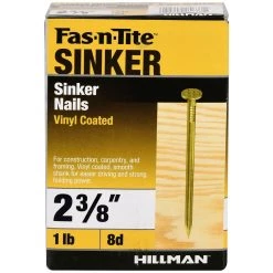 Fas-N-Tite 1 LB Box Vinyl Coated Sinker Nails, 461414, 2-3/8 IN -Home Improvement Sales Store sftp a s assets20201209000000940