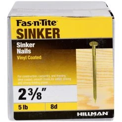 Fas-N-Tite 8D 5 LB Box Vinyl Coated Sinker Nails, 461415, 2-3/8 IN -Home Improvement Sales Store sftp a s assets20201209000000949
