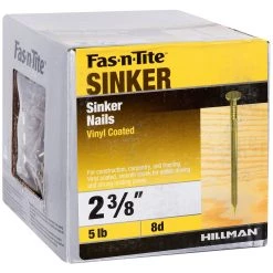 Fas-N-Tite 8D 5 LB Box Vinyl Coated Sinker Nails, 461415, 2-3/8 IN -Home Improvement Sales Store sftp a s assets20201209000000951