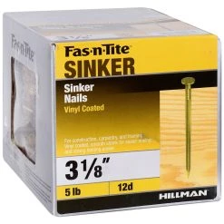 Fas-N-Tite 12D 5 LB Box Vinyl Coated Sinker Nails, 461421, 3-1/8 IN -Home Improvement Sales Store sftp a s assets20201209000000987