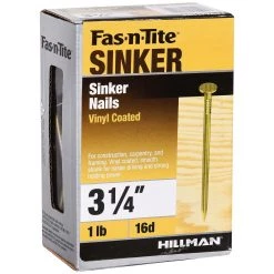 Fas-N-Tite 1 LB Box Vinyl Coated Sinker Nails, 461424, 3-1/4 IN -Home Improvement Sales Store sftp a s assets20201209000001000