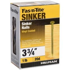 Fas-N-Tite 1 LB Box Vinyl Coated Sinker Nails, 461428, 3-3/4 IN 9 Fas-N-Tite 1 LB Box Vinyl Coated Sinker Nails, 461428, 3-3/4 IN -Home Improvement Sales Store sftp a s assets20201209000001027