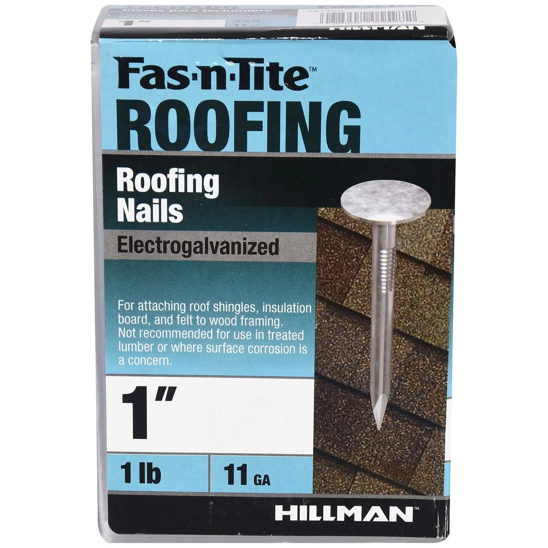 Fas-N-Tite 11 Gauge 1 LB Box Electro-Galvanized Roofing Nails, 461455, 1 IN 5 Fas-N-Tite 11 Gauge 1 LB Box Electro-Galvanized Roofing Nails, 461455, 1 IN - Image 3