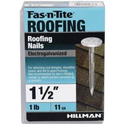 Fas-N-Tite 11 Gauge 1 LB Box Electro-Galvanized Roofing Nails, 461459, 1-1/2 IN 8 Fas-N-Tite 11 Gauge 1 LB Box Electro-Galvanized Roofing Nails, 461459, 1-1/2 IN -Home Improvement Sales Store sftp a s assets20201209000001092