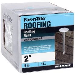 Fas-N-Tite 11 Gauge 5 LB Box Electro-Galvanized Roofing Nails, 461464, 2 IN -Home Improvement Sales Store sftp a s assets20201209000001124