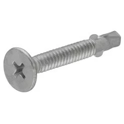 Hillman Wafer Head Phillips Self Drilling Screws, Phillips Drive, 1 LB Box, 47290, #10 x 1-7/16 IN