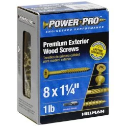 Power Pro Premium Exterior Wood Screws, Star Drive, 1 LB Box, 48594, #8 x 1-1/4 IN 10 Power Pro Premium Exterior Wood Screws, Star Drive, 1 LB Box, 48594, #8 x 1-1/4 IN -Home Improvement Sales Store sftp a s assets20201209000001380