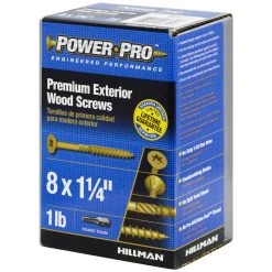 Power Pro Premium Exterior Wood Screws, Star Drive, 1 LB Box, 48594, #8 x 1-1/4 IN 11 Power Pro Premium Exterior Wood Screws, Star Drive, 1 LB Box, 48594, #8 x 1-1/4 IN -Home Improvement Sales Store sftp a s assets20201209000001381