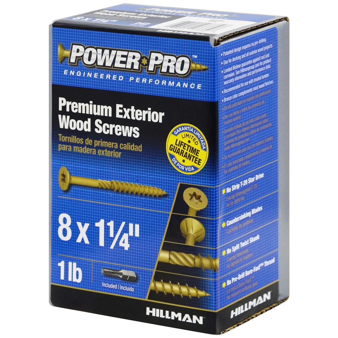 Power Pro Premium Exterior Wood Screws, Star Drive, 1 LB Box, 48594, #8 x 1-1/4 IN 7 Power Pro Premium Exterior Wood Screws, Star Drive, 1 LB Box, 48594, #8 x 1-1/4 IN - Image 5