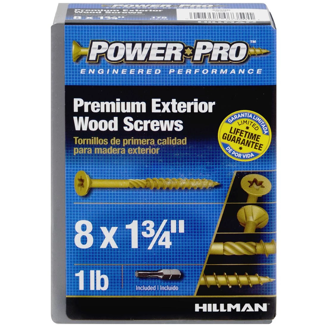 Power Pro Premium Exterior Wood Screws, Star Drive, 1 LB Box, 48596, #8 x 1-3/4 IN 5 Power Pro Premium Exterior Wood Screws, Star Drive, 1 LB Box, 48596, #8 x 1-3/4 IN - Image 3