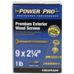 Power Pro Premium Exterior Wood Screws, Star Drive, 1 LB Box, 48598, #9 x 2-1/4 IN 8 Power Pro Premium Exterior Wood Screws, Star Drive, 1 LB Box, 48598, #9 x 2-1/4 IN -Home Improvement Sales Store sftp a s assets20201209000001394