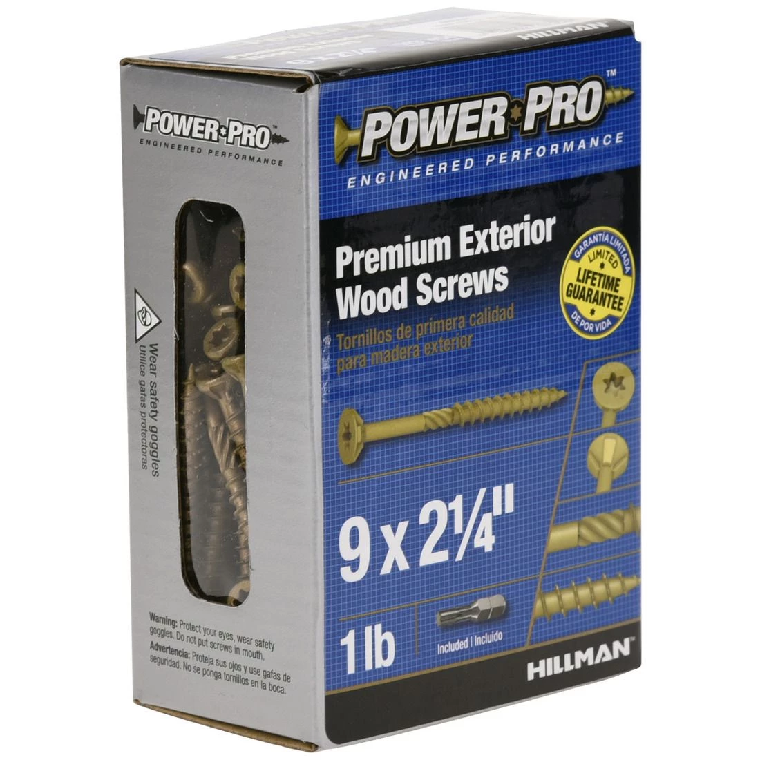 Power Pro Premium Exterior Wood Screws, Star Drive, 1 LB Box, 48598, #9 x 2-1/4 IN 6 Power Pro Premium Exterior Wood Screws, Star Drive, 1 LB Box, 48598, #9 x 2-1/4 IN - Image 4