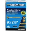 Power Pro Premium Exterior Wood Screws, Star Drive, 1 LB Box, 48599, #9 x 2-1/2 IN 1 Power Pro Premium Exterior Wood Screws, Star Drive, 1 LB Box, 48599, #9 x 2-1/2 IN -Home Improvement Sales Store sftp a s assets20201209000001403