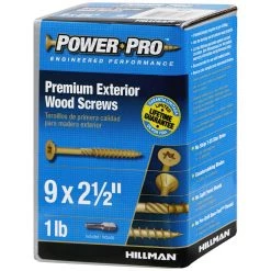 Power Pro Premium Exterior Wood Screws, Star Drive, 1 LB Box, 48599, #9 x 2-1/2 IN 11 Power Pro Premium Exterior Wood Screws, Star Drive, 1 LB Box, 48599, #9 x 2-1/2 IN -Home Improvement Sales Store sftp a s assets20201209000001405