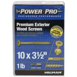 Power Pro Premium Exterior Wood Screws, Star Drive, 1 LB Box, 48603, #10 x 3-1/2 IN 8 Power Pro Premium Exterior Wood Screws, Star Drive, 1 LB Box, 48603, #10 x 3-1/2 IN -Home Improvement Sales Store sftp a s assets20201209000001413