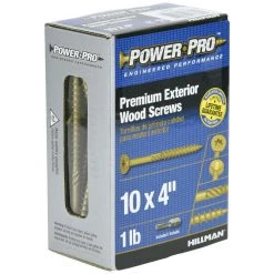 Power Pro Premium Exterior Wood Screws, Star Drive, 1 LB Box, 48604, #10 x 4 IN -Home Improvement Sales Store sftp a s assets20201209000001424