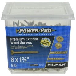 Power Pro Premium Exterior Wood Screws, Star Drive, 5 LB Box, 48607, #8 x 1-3/4 IN 8 Power Pro Premium Exterior Wood Screws, Star Drive, 5 LB Box, 48607, #8 x 1-3/4 IN -Home Improvement Sales Store sftp a s assets20201209000001431