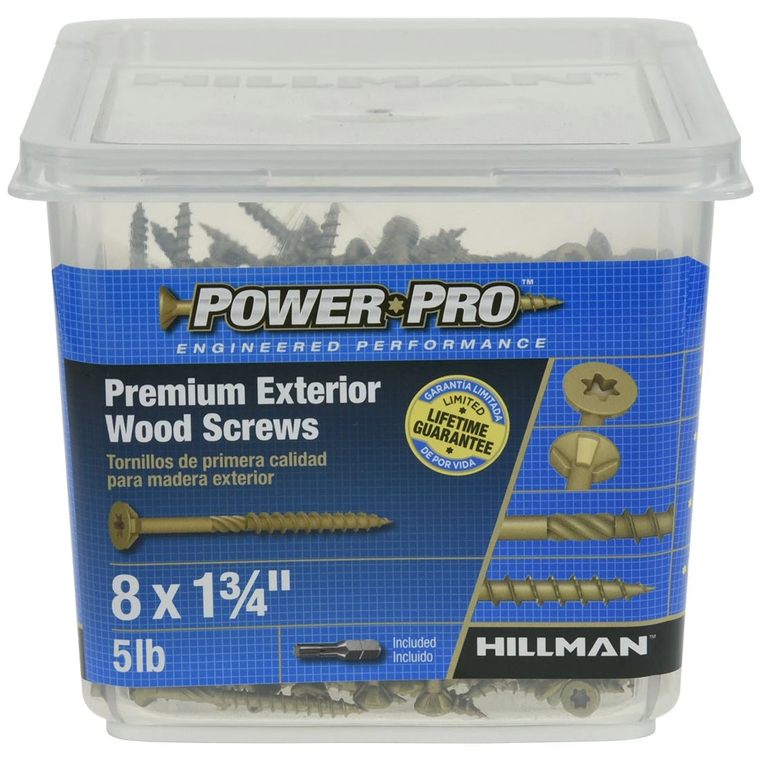 Power Pro Premium Exterior Wood Screws, Star Drive, 5 LB Box, 48607, #8 x 1-3/4 IN 5 Power Pro Premium Exterior Wood Screws, Star Drive, 5 LB Box, 48607, #8 x 1-3/4 IN - Image 3