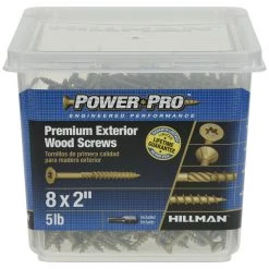 Power Pro Premium Exterior Wood Screws, Star Drive, 5 LB Box, 48608, #8 x 2 IN -Home Improvement Sales Store sftp a s assets20201209000001440