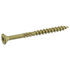 Power Pro Premium Exterior Wood Screws, Star Drive, 5 LB Box, 48610, #9 x 2-1/2 IN