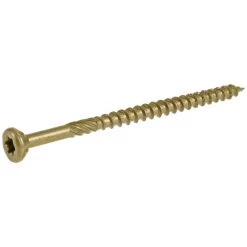Power Pro Premium Exterior Wood Screws, Star Drive, 5 LB Box, 48611, #9 x 3 IN