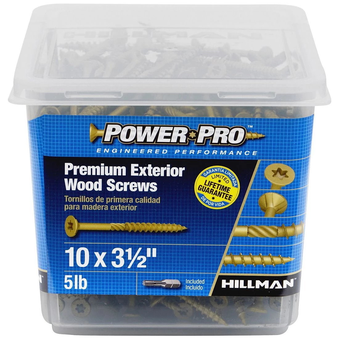 Power Pro Premium Exterior Wood Screws, Star Drive, 5 LB Box, 48614, #10 x 3-1/2 IN 5 Power Pro Premium Exterior Wood Screws, Star Drive, 5 LB Box, 48614, #10 x 3-1/2 IN - Image 3
