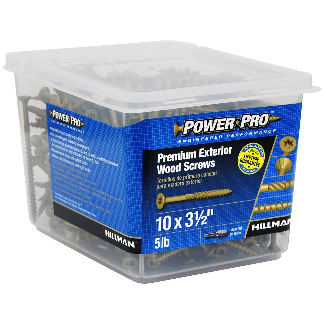 Power Pro Premium Exterior Wood Screws, Star Drive, 5 LB Box, 48614, #10 x 3-1/2 IN 6 Power Pro Premium Exterior Wood Screws, Star Drive, 5 LB Box, 48614, #10 x 3-1/2 IN - Image 4