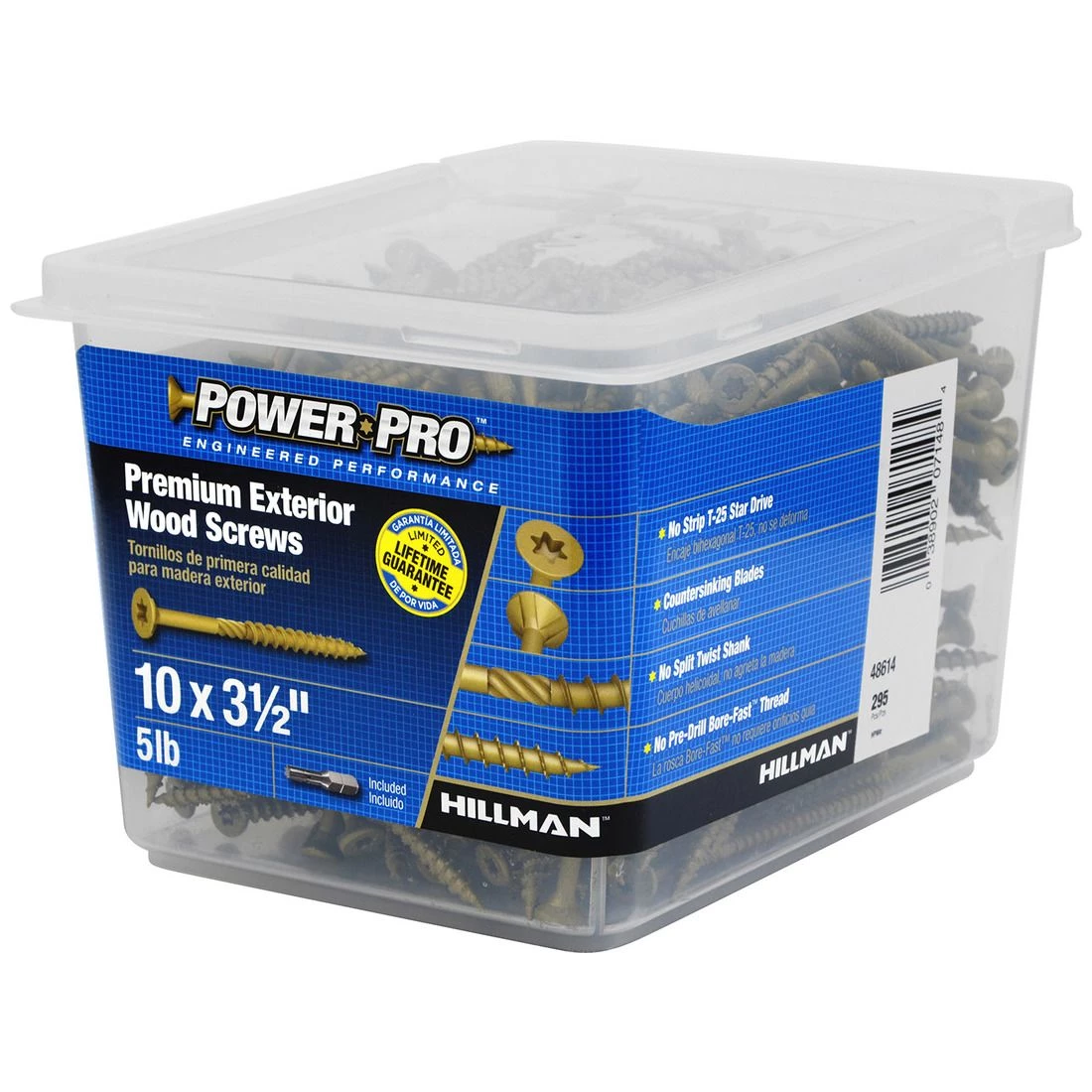 Power Pro Premium Exterior Wood Screws, Star Drive, 5 LB Box, 48614, #10 x 3-1/2 IN 7 Power Pro Premium Exterior Wood Screws, Star Drive, 5 LB Box, 48614, #10 x 3-1/2 IN - Image 5