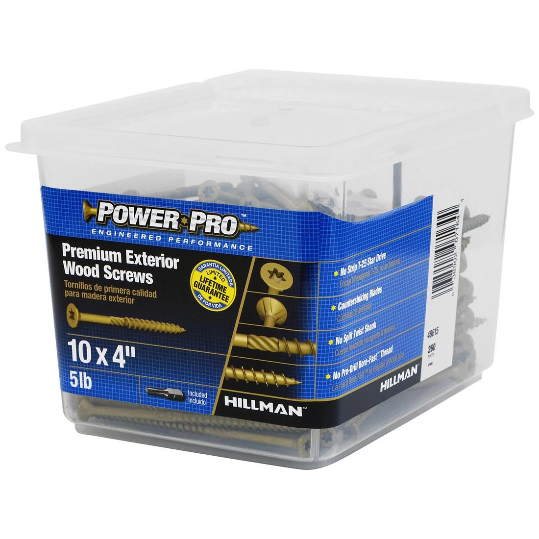 Power Pro Premium Exterior Wood Screws, Star Drive, 5 LB Box, 48615, #10 x 4 IN 7 Power Pro Premium Exterior Wood Screws, Star Drive, 5 LB Box, 48615, #10 x 4 IN - Image 5