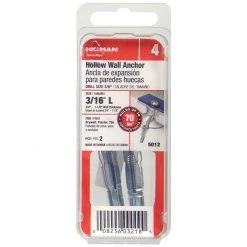 Hillman 3/16 IN D Long Pan Head Combination Drive Hollow Wall Anchors, 5012 -Home Improvement Sales Store sftp a s assets20201209000001476