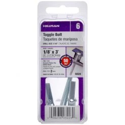 Hillman 1/8 IN Fas-Pak Round Head Machine Screw Toggle Bolts, 5024, 3 IN -Home Improvement Sales Store sftp a s assets20201209000001496
