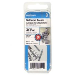 Hillman #8 Fas-Pak Wallboard Anchor with PHP SMS, 5089 -Home Improvement Sales Store sftp a s assets20201209000001519
