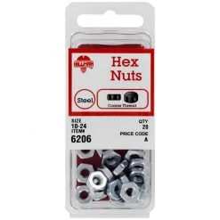 Hillman #10-24 Fas-Pak Zinc-Plated Hex Machine Screw Nuts, 6206 -Home Improvement Sales Store sftp a s assets20201209000001674