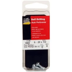 Hillman Zinc Pan Head Phillips Self Driving Screws, 4-Pack, 7860, #6 x 1/2 IN -Home Improvement Sales Store sftp a s assets20201209000001987