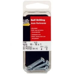 Hillman Zinc Pan Head Phillips Self Drilling Screws, 4-Pack, 7875, #10 x 1 IN -Home Improvement Sales Store sftp a s assets20201209000001995