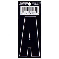 Hillman Wide Die-Cut Adhesive Letters, 839560, 3 IN