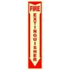 Hillman Adhesive Glow In The Dark Fire Extinguisher Sign, 840204, 4 IN x 18 IN