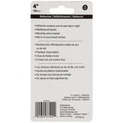 Hillman Nail-On Reflective Plastic House Number, 841596, 4 IN -Home Improvement Sales Store sftp a s assets20201209000002059