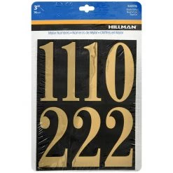 Hillman Square Cut Self Adhesive Numbers, 842276, 3 IN