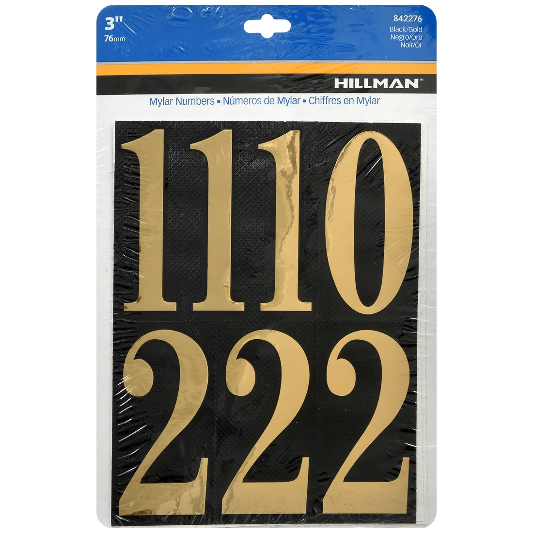 Hillman Square Cut Self Adhesive Numbers, 842276, 3 IN 3 Hillman Square Cut Self Adhesive Numbers, 842276, 3 IN