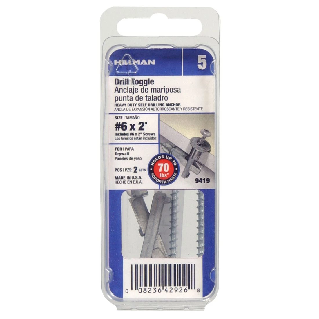 Hillman #6 Fas-Pak Zip Toggles, 9419, 2 IN 4 Hillman #6 Fas-Pak Zip Toggles, 9419, 2 IN - Image 2