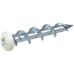 Walldog White Pan Head Phillips Screw & Anchor IN One, 9519, 3/16 IN x 1-1/4 IN