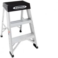 Werner Type IA Aluminum Step Stool, 150B, 2 FT