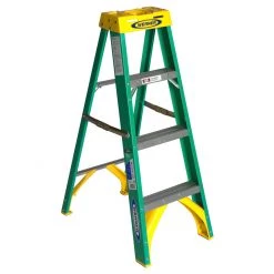 Werner Type II Fiberglass Step Ladder, 5904, 4 FT
