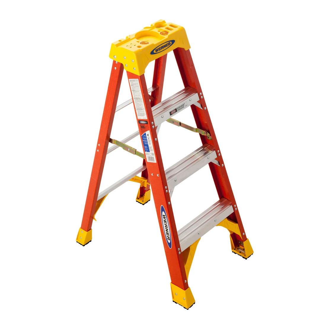 Werner Type IA Fiberglass Step Ladder, 6204, 4 FT 3 Werner Type IA Fiberglass Step Ladder, 6204, 4 FT