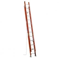 Werner Type IA Orange Fiberglass D-Rung Extension Ladder, D6224-2, 24 FT