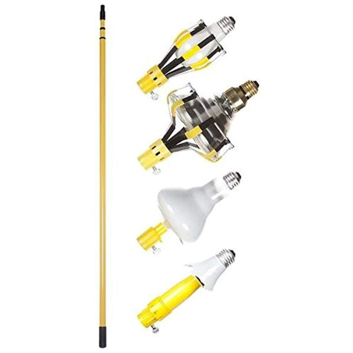Bayco Light Bulb Changer w/ 3-Section Steel Pole & 3 Changer Heads, LBC-600SDL, 11 FT 3 Bayco Light Bulb Changer w/ 3-Section Steel Pole & 3 Changer Heads, LBC-600SDL, 11 FT