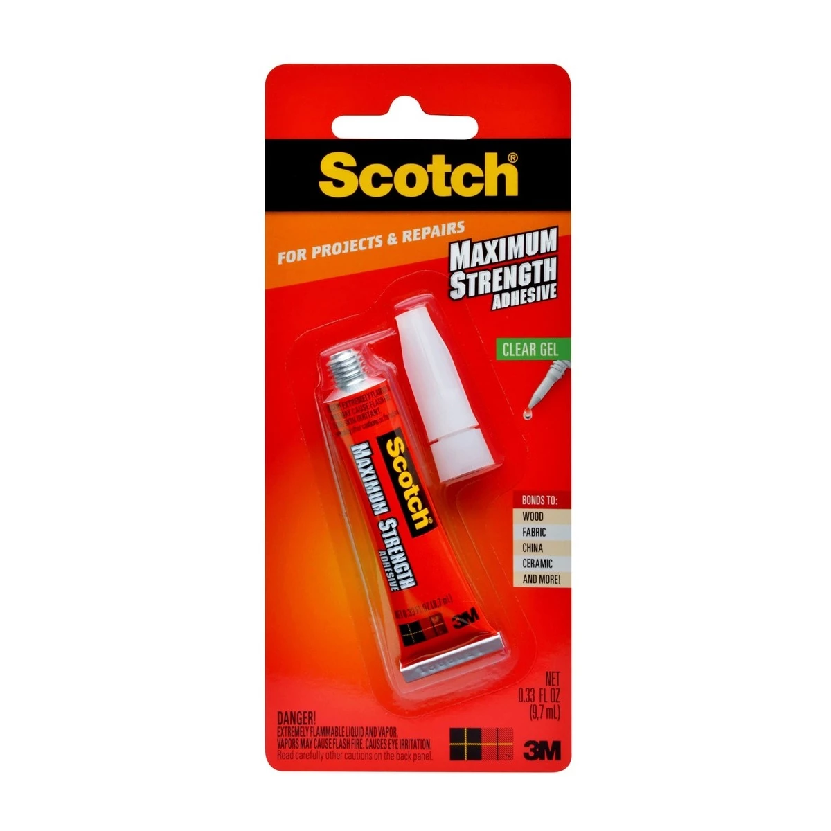 Scotch Maximum Strength Adhesive, 6048, .33 OZ 3 Scotch Maximum Strength Adhesive, 6048, .33 OZ