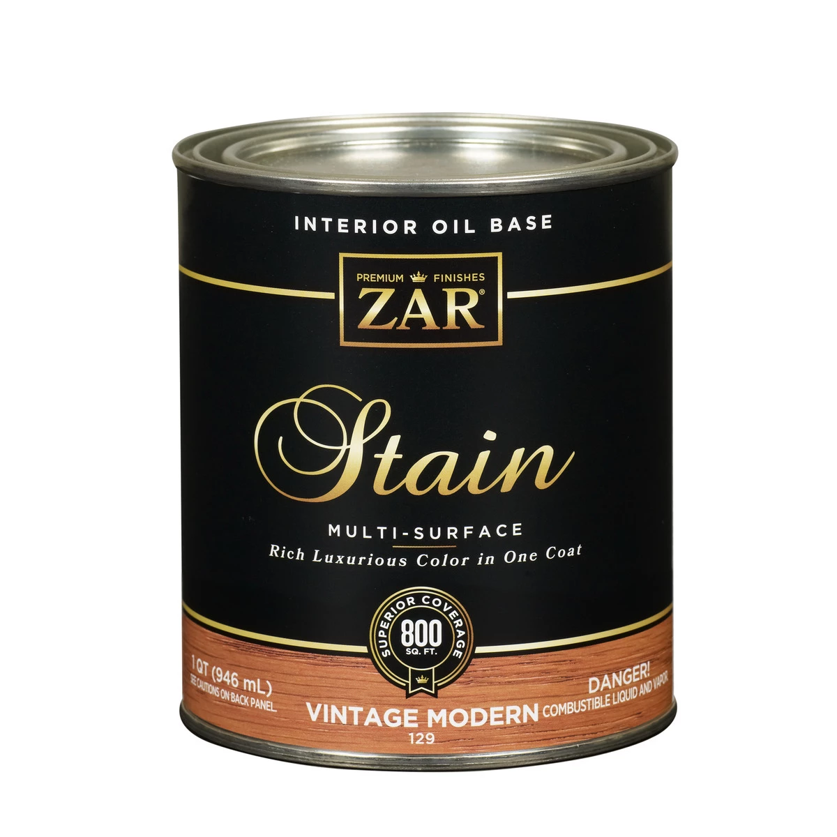 Zar Interior Oil Base Stain, 12912, Vintage Modern, 1 Quart 3 Zar Interior Oil Base Stain, 12912, Vintage Modern, 1 Quart